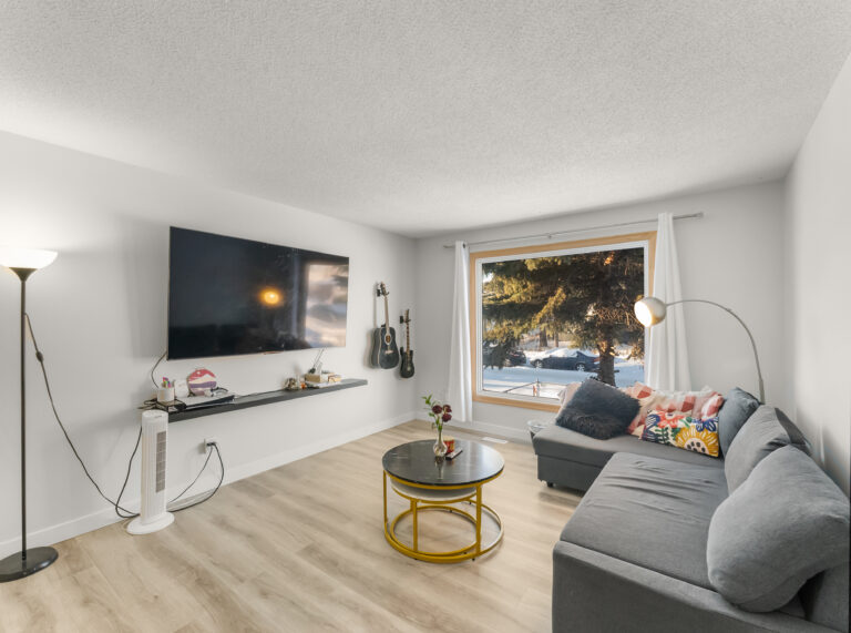 Wide-Angle Living Room Real Estate Photo