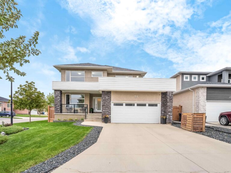 Modern two-story home exterior